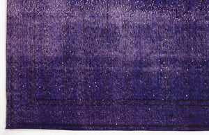 Purple Over Dyed Vintage Rug 5'5'' x 8'8'' ft 164 x 264 cm