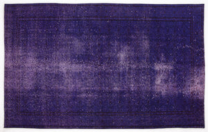 Purple Over Dyed Vintage Rug 5'5'' x 8'8'' ft 164 x 264 cm