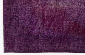 Purple Over Dyed Vintage Rug 6'8'' x 10'5'' ft 203 x 318 cm