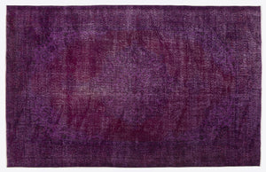 Purple Over Dyed Vintage Rug 6'8'' x 10'5'' ft 203 x 318 cm