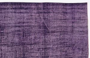 Purple Over Dyed Vintage Rug 5'1'' x 8'11'' ft 155 x 272 cm