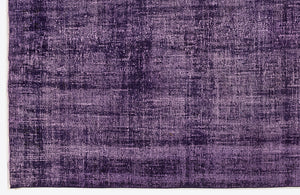 Purple Over Dyed Vintage Rug 5'1'' x 8'11'' ft 155 x 272 cm