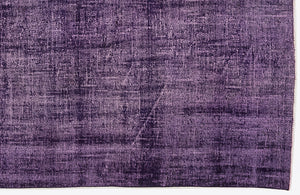 Purple Over Dyed Vintage Rug 5'1'' x 8'11'' ft 155 x 272 cm