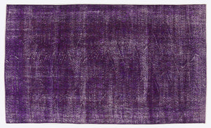 Purple Over Dyed Vintage Rug 5'5'' x 9'0'' ft 164 x 275 cm