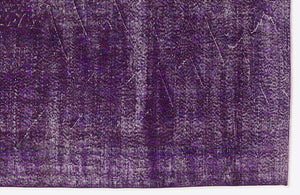 Purple Over Dyed Vintage Rug 5'5'' x 9'0'' ft 164 x 275 cm