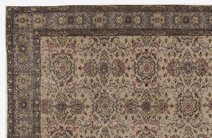 Naturel Over Dyed Vintage Rug 4'12'' x 8'11'' ft 152 x 272 cm