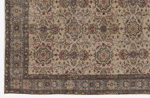 Naturel Over Dyed Vintage Rug 4'12'' x 8'11'' ft 152 x 272 cm