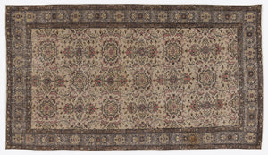 Naturel Over Dyed Vintage Rug 4'12'' x 8'11'' ft 152 x 272 cm
