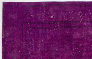 Fuchsia Over Dyed Vintage XLarge Rug 9'2'' x 12'10'' ft 280 x 390 cm