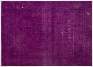 Fuchsia Over Dyed Vintage XLarge Rug 9'2'' x 12'10'' ft 280 x 390 cm