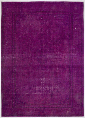 Fuchsia Over Dyed Vintage XLarge Rug 9'2'' x 12'10'' ft 280 x 390 cm