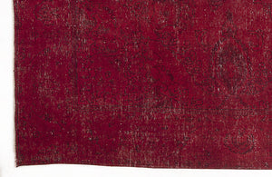 Red Over Dyed Vintage XLarge Rug 9'5'' x 12'8'' ft 286 x 387 cm
