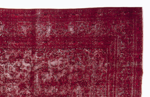Red Over Dyed Vintage XLarge Rug 9'4'' x 12'4'' ft 285 x 375 cm