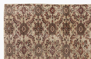 Beige Over Dyed Vintage Rug 4'11'' x 8'1'' ft 151 x 247 cm