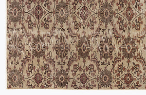 Beige Over Dyed Vintage Rug 4'11'' x 8'1'' ft 151 x 247 cm