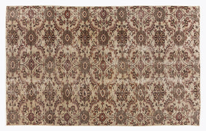 Beige Over Dyed Vintage Rug 4'11'' x 8'1'' ft 151 x 247 cm