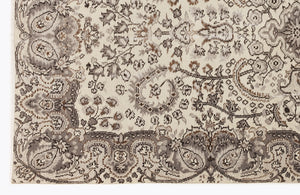 Beige Over Dyed Vintage Rug 5'1'' x 8'8'' ft 154 x 263 cm