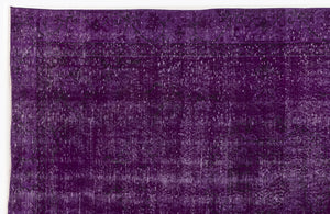 Purple Over Dyed Vintage Rug 5'7'' x 8'10'' ft 170 x 270 cm