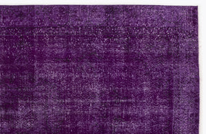 Purple Over Dyed Vintage Rug 5'7'' x 8'10'' ft 170 x 270 cm