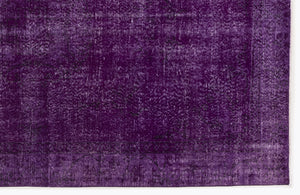 Purple Over Dyed Vintage Rug 5'7'' x 8'10'' ft 170 x 270 cm