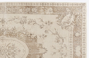 Beige Over Dyed Vintage Rug 5'7'' x 10'3'' ft 170 x 312 cm