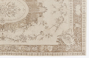 Beige Over Dyed Vintage Rug 5'7'' x 10'3'' ft 170 x 312 cm