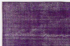 Purple Over Dyed Vintage Rug 5'6'' x 8'10'' ft 167 x 270 cm