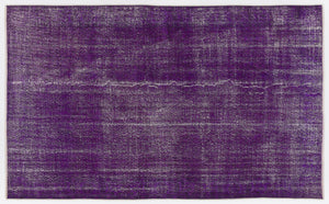 Purple Over Dyed Vintage Rug 5'6'' x 8'10'' ft 167 x 270 cm