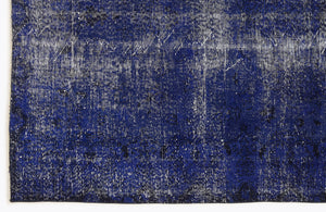 Blue Over Dyed Vintage Rug 5'1'' x 8'6'' ft 154 x 260 cm