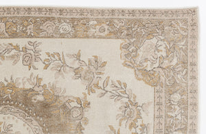 Beige Over Dyed Vintage Rug 6'0'' x 9'3'' ft 184 x 282 cm