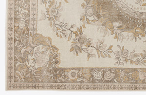 Beige Over Dyed Vintage Rug 6'0'' x 9'3'' ft 184 x 282 cm