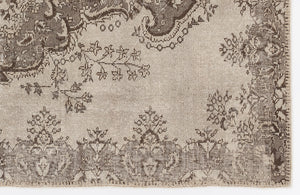 Beige Over Dyed Vintage Rug 5'4'' x 8'6'' ft 163 x 260 cm