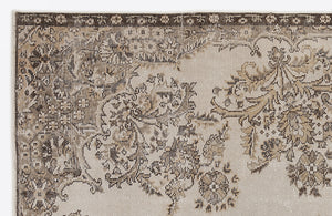 Beige Over Dyed Vintage Rug 6'2'' x 9'8'' ft 187 x 295 cm
