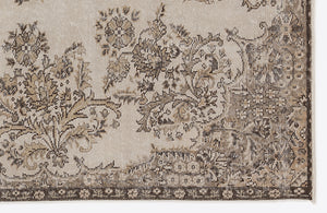 Beige Over Dyed Vintage Rug 6'2'' x 9'8'' ft 187 x 295 cm
