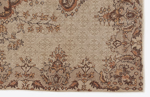 Brown Over Dyed Vintage Rug 5'10'' x 9'1'' ft 177 x 278 cm