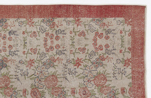 Naturel Over Dyed Vintage Rug 5'5'' x 9'0'' ft 166 x 275 cm