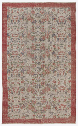 Naturel Over Dyed Vintage Rug 5'5'' x 9'0'' ft 166 x 275 cm