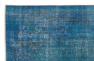 Turquoise Over Dyed Vintage Rug 6'11'' x 9'10'' ft 211 x 300 cm