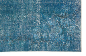 Turquoise Over Dyed Vintage Rug 6'11'' x 9'10'' ft 211 x 300 cm