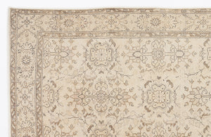 Beige Over Dyed Vintage Rug 5'11'' x 10'3'' ft 180 x 312 cm