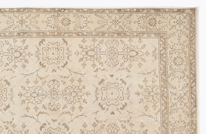 Beige Over Dyed Vintage Rug 5'11'' x 10'3'' ft 180 x 312 cm