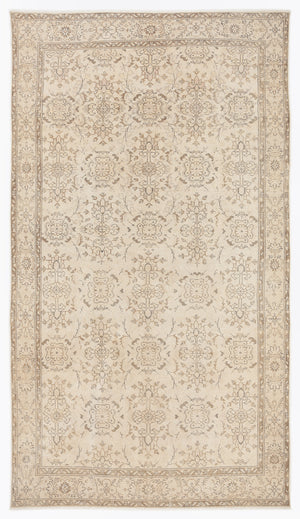Beige Over Dyed Vintage Rug 5'11'' x 10'3'' ft 180 x 312 cm
