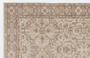 Beige Over Dyed Vintage Rug 5'7'' x 9'7'' ft 170 x 292 cm