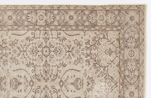 Beige Over Dyed Vintage Rug 5'7'' x 9'7'' ft 170 x 292 cm