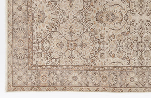 Beige Over Dyed Vintage Rug 5'7'' x 9'7'' ft 170 x 292 cm