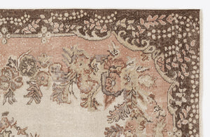 Beige Over Dyed Vintage Rug 6'2'' x 9'9'' ft 187 x 296 cm