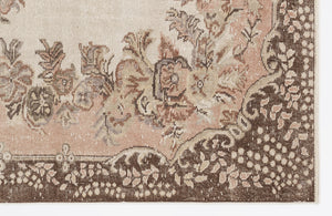 Beige Over Dyed Vintage Rug 6'2'' x 9'9'' ft 187 x 296 cm