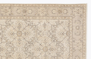 Beige Over Dyed Vintage Rug 5'9'' x 9'6'' ft 176 x 290 cm