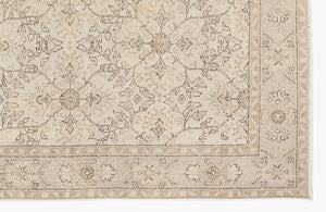 Beige Over Dyed Vintage Rug 5'9'' x 9'6'' ft 176 x 290 cm