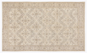 Beige Over Dyed Vintage Rug 5'9'' x 9'6'' ft 176 x 290 cm